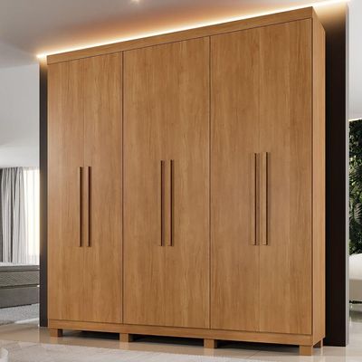 Guarda Roupa Itália 6 Portas 3 Gavetas 7 Prateleiras Cinamomo