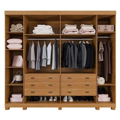 Guarda Roupa Noruega 6 Portas 6 Gavetas 12 Prateleiras Cinamomo Off