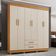 Guarda Roupa Leblon 6 Portas 2 Gavetas 7 Prateleiras Cinamomo Off