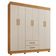 Guarda Roupa Leblon 6 Portas 2 Gavetas 7 Prateleiras Cinamomo Off