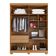 Guarda Roupa Viena 4 Portas 3 Gavetas 8 Prateleiras - Beneti Cinamomo Off