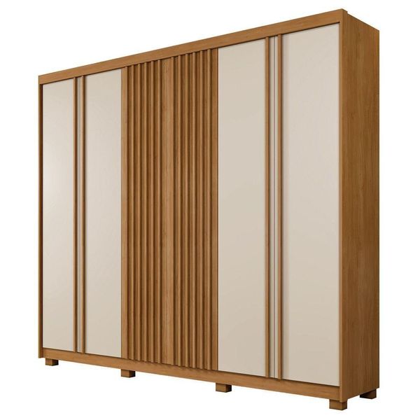 Guarda Roupa San Remo 6 Portas 6 Gavetas 9 Prateleiras Cinamomo Off