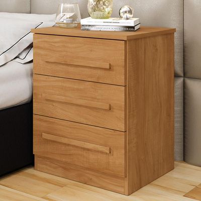 Mesa De Cabeceira Perça 3 Gavetas - Benetil Cinamomo