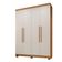 Guarda Roupa New Master 4 Portas 3 Gavetas 8 Prateleiras Cinamomo Off