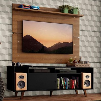 Rack Madesa Cancun com Pés e Painel para Até 65 Polegadas
