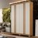Guarda Roupa Porto 4 Portas Ripado 3 Gavetas 8 Prateleiras Cinamomo Off