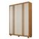 Guarda Roupa Porto 4 Portas Ripado 3 Gavetas 8 Prateleiras Cinamomo Off