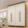 Guarda-roupa Filadélfia 4 Portas 3 Gavetas - Benetil Cinamomo Off