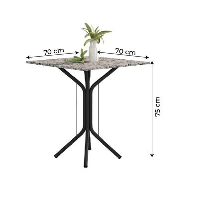 Conjunto De Mesa Thais 0,70M Com 4 Cadeiras Artefamol