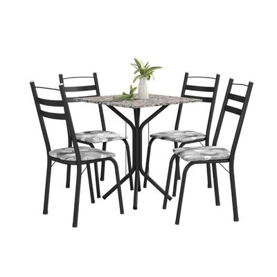 Conjunto De Mesa Thais 0,70M Com 4 Cadeiras Artefamol