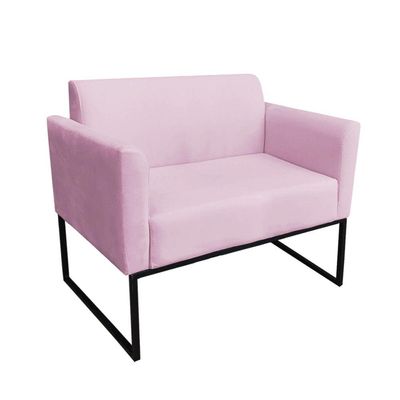 Kit 01 Namoradeira e 02 Poltronas Marisa Suede Base