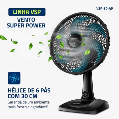 Ventilador de Mesa Mondial - 06 Pás - VSP-30-AP 110