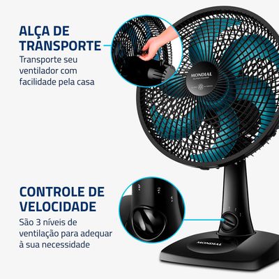 Ventilador de Mesa Mondial - 06 Pás - VSP-30-AP 110