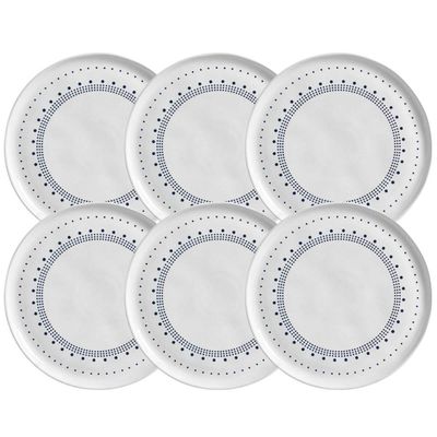 Jogo 6 Pratos Rasos de Jantar 27,5cm Cerâmica Stoneware Artesanal Porto Brasil Mesa Posta Bio Astral