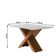 Conjunto Mesa de Jantar 1,36m Grécia com Tampo de Vidro 4 Cadeiras Creta - Dobuê - Madeirado/Mascavo