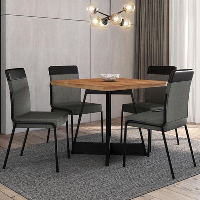 Conjunto Sala De Jantar Seul 4 Cadeiras Carraro