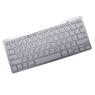 Mini Teclado Bluetooth Para Tablet E Smartphone Prata