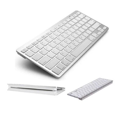 Mini Teclado Bluetooth Para Tablet E Smartphone Prata