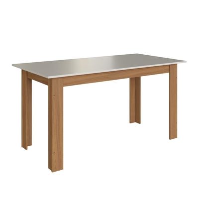 Conjunto Sala De Jantar Fidelitá Veneza Com 6 Cadeiras Freijó/off-white Assento Bege
