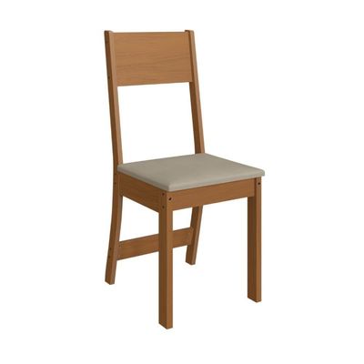 Conjunto Sala De Jantar Fidelitá Veneza Com 6 Cadeiras Freijó/off-white Assento Bege