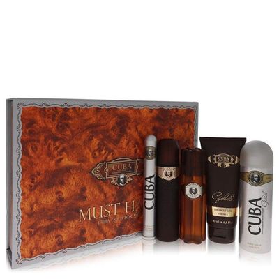 Caixa Presente Ml Eau Toil.100 Ml Pósbarba Ml Desodorante Corp.198 Ml Gel De Banho+ 37 Ml Edt Masculino Fragluxe Cuba G