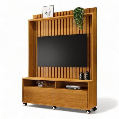 Estante Home Para Tvs 50" Estilos Naturalle Ripado Carmolar