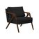 Kit 2 Poltronas Mona Monique Luxo Base Madeira Maciça Mel Veludo Preto