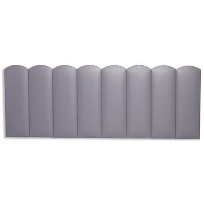 Cabeceira Queen Kit 8 Placas Modelo Nuvem - Courino Cinza