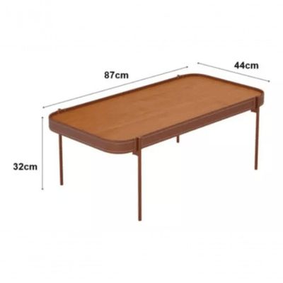 Mesa De Centro Sala De Estar Mavi P 87x44 Nature Com Pes Metal Cobre