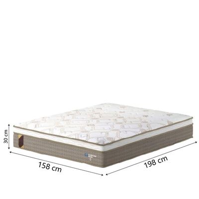 Cama Box Casal Queen Colchão Molas Ensacadas 158x198x68cm