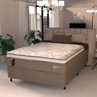 Cama Box Casal Queen Colchão Molas Ensacadas 158x198x68cm