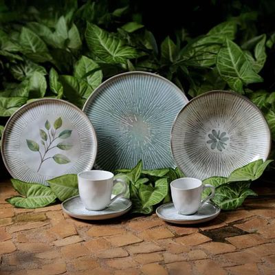 Prato Raso Bio Evergreen 27,5cm Avulso Cerâmica Stoneware Porto Brasil Mesa Posta