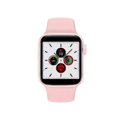 Smartwatch Iwo8 W34s Touch Troca Pulseira Rosa Ios