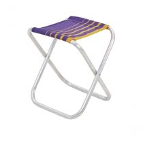 Banqueta De Praia Tramontina Fiji Em Alumínio Com Assento Roxo E Amarelo