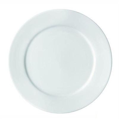 Conjunto De 6 Pratos Raso Mesa Jantar Porcelana Resistente 24,5 Cm Bar Hotel Germer Quantidade:1