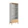 Cristaleira com 2 Portas de Vidro e 1 Gaveta Mel Off White MDP MB 1057 Movelbento