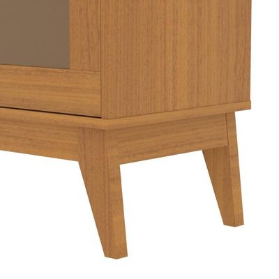 Rack Tv 65 Polegadas Com 2 Portas De Vidro Reflecta Lince - Cedro Cedro