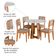 Conjunto Sala De Jantar Mesa Athenas Redonda 4 Cadeiras Santiago Dobuê Madeirado Off White