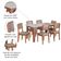 Conjunto Sala De Jantar Mesa Miami 1,60m 6 Cadeiras Santiago Dobuê Madeirado / Off White