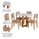 Conjunto Sala De Jantar Mesa Athenas Quadrada 4 Cadeiras Santiago Dobuê Madeirado Off White