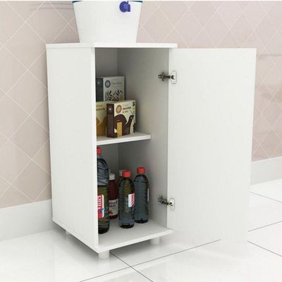 Balcão com Prateleira Branco Tecno Mobili