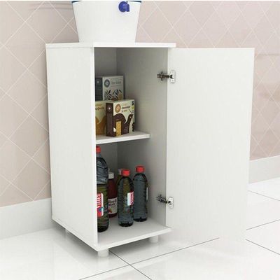Balcão com Prateleira Branco Tecno Mobili