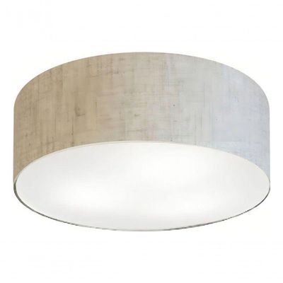Plafon Cilíndrico Md-3006 Cúpula Em Tecido 60x15cm Café - Bivolt