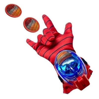 Luva Homem Aranha Luz E Som Lança Discos Vingadores