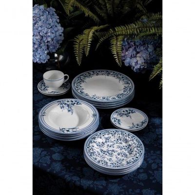 Prato Raso Tramontina Azzura 28cm Em Porcelana Decorada