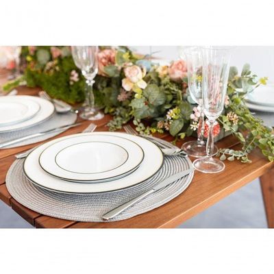Prato Raso Tramontina Sienna 28cm Em Porcelana Decorada