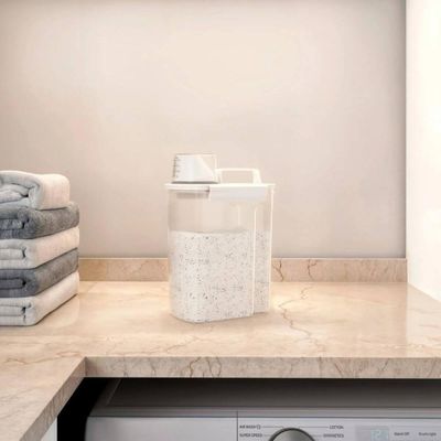 Kit 6 Dispensers Medidor New Retro 3,9l Porta Sabão Amaciante Organizador Lavanderia Área de serviço