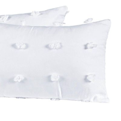 Capas De Almofadas Poppy 60cm X 30cm 04 Peças - Branco