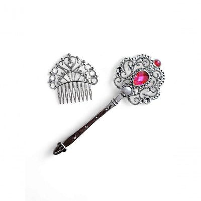 Kit Fantasia Infantil Princesa Coroa Varinha E Acessórios Joia Flor