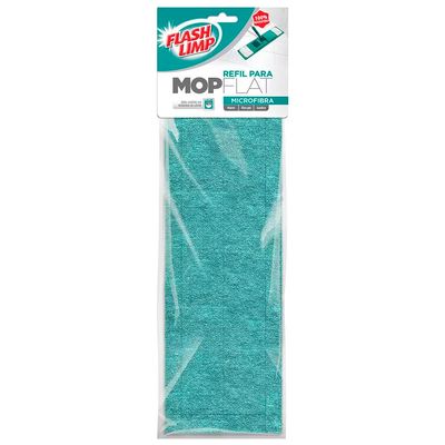 Refil para Mop FlashLimp Flat Microfibra Verde